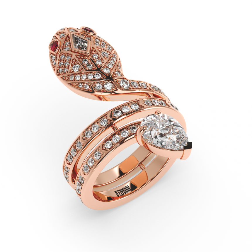 Serpent Embrace Statement Ring